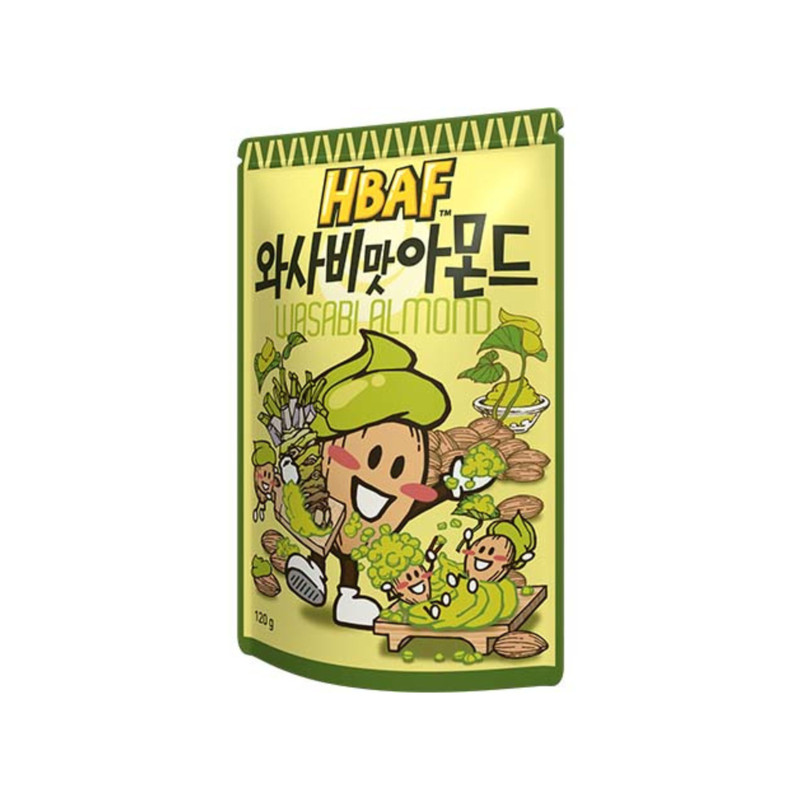 Amandelen met wasabi smaak - 120 gram