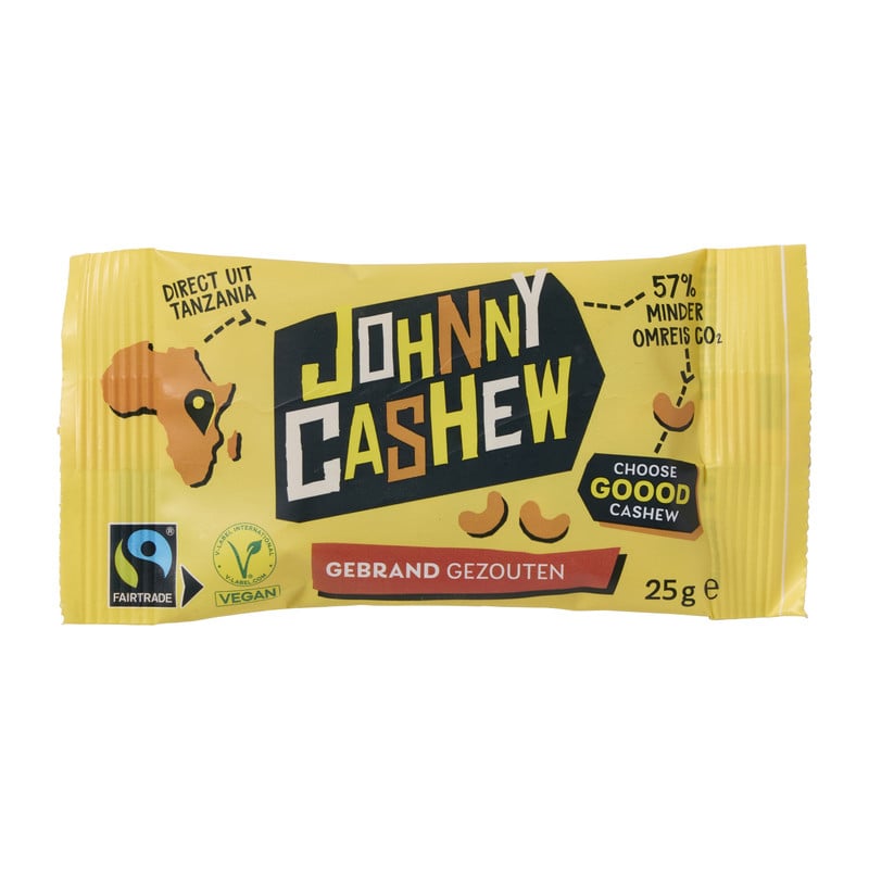 Johnny cashew gezouten cashewnoten - 25 gram
