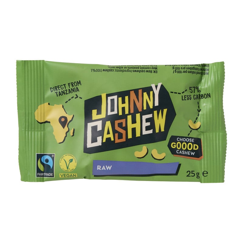 Johnny cashew ongezouten cashewnoten - 25 gram