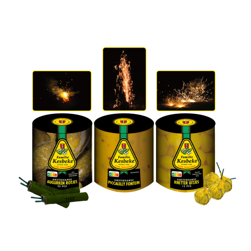 Kesbeke vuurwerk pack - set van 3