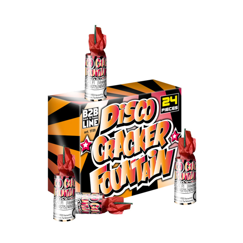 Disco crackers vuurwerk - set van 24