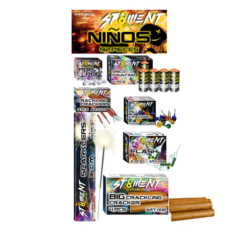 Ninos vuurwerk - set van 92