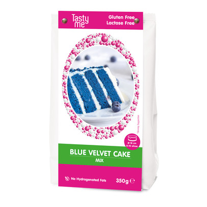 Tasty Me blue velvet cake - blauw - 350 gram