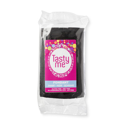 Tasty Me rolfondant - zwart - 200 gram