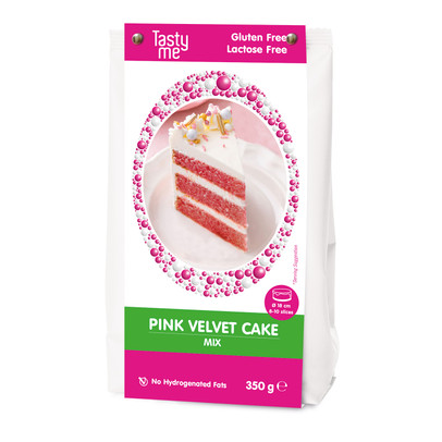 Tasty Me pink velvet cake - roze - 350 gram