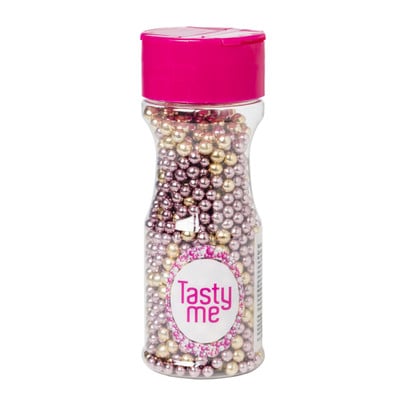 Tasty me suikerparels - roze/goud - 70 gram