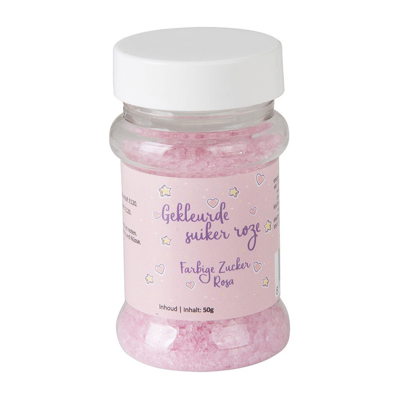 Gekleurde suiker - roze 