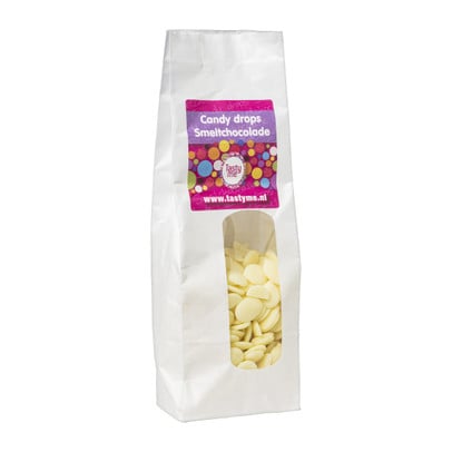 Tasty Me candy drops smeltchocolade - wit - 300 gram