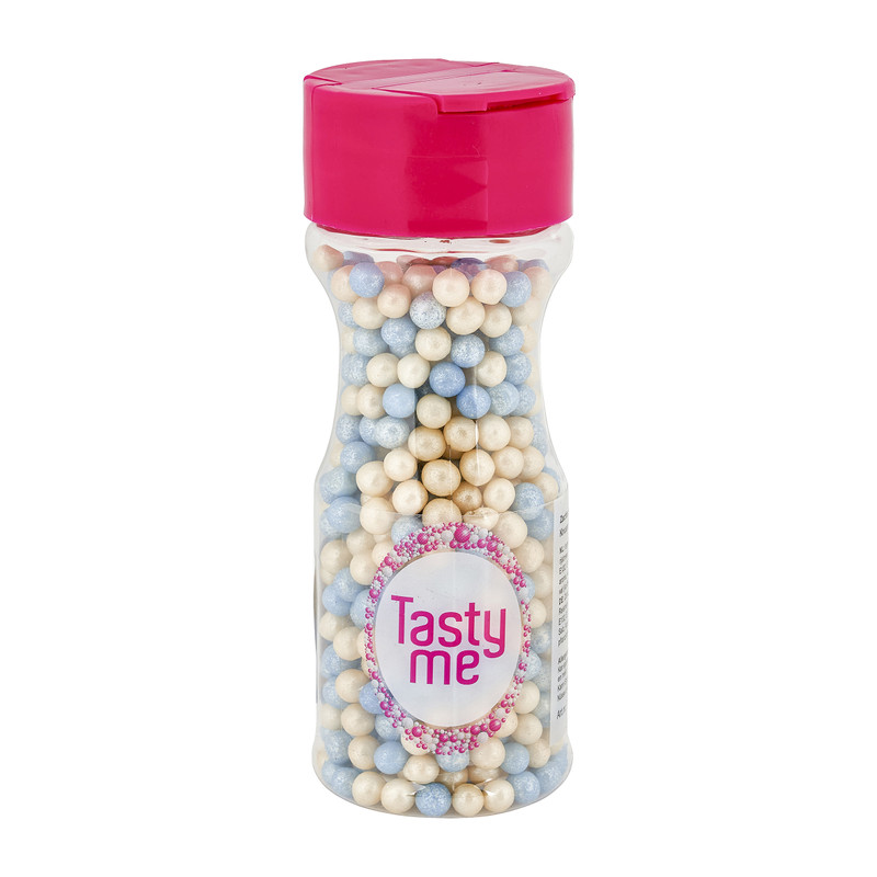 Tasty Me crispy suikerparel - blauw/wit - 50 g