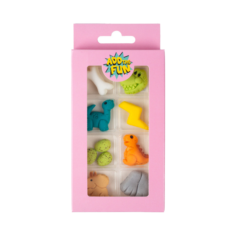 Taartdecoratie dino - multikleur