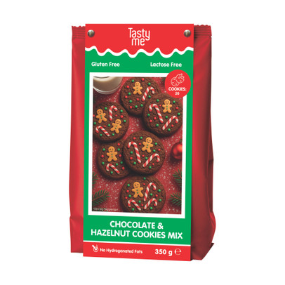 Tasty Me hazelnut & choco cookies bakmix - 350 gram