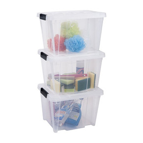 6 Stuk Opbergbox met Deksel Transparant 60x40x17cm 30L