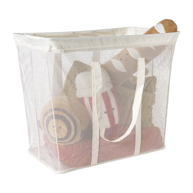 Opbergmand met handvatten - wit - 53x46x33 cm