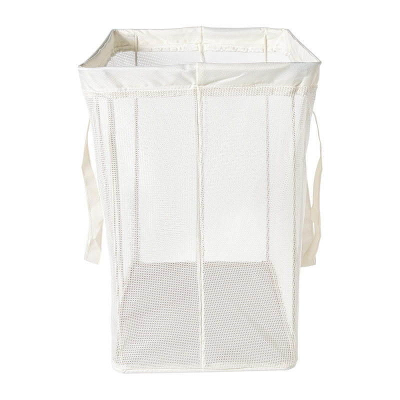 Opbergmand met handvatten - wit - 53x46x33 cm
