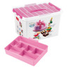 Sunware Q-line fun-baking opbergbox - 22 liter - wit/roze