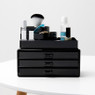 Compactor cosmeticabox - 3 lades - zwart