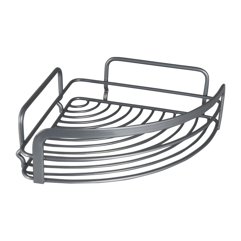 Metaltex viva hoekrek - 1 etage - zilverkleurig