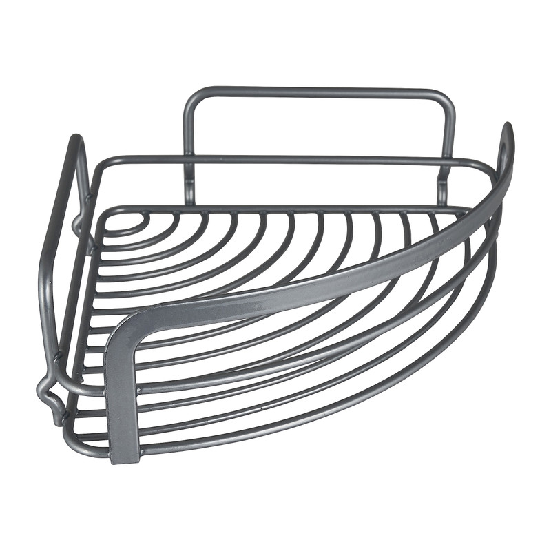 Metaltex viva hoekrek - 1 etage - zilverkleurig