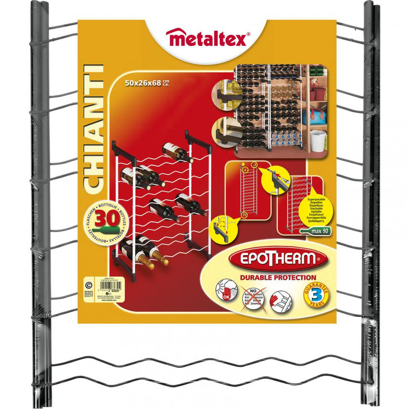 Metaltex flessenrek Chianti - 30 flessen