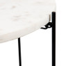 Agnetta bijzettafel rond - wit marmer - 41x47,5 cm