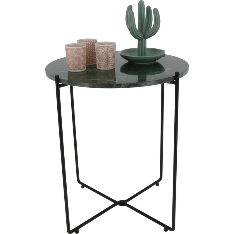 Compactor bijzettafel Agnetta - groen - 41x47.5 cm