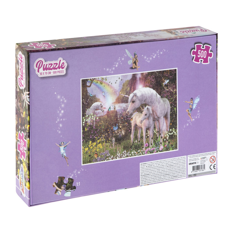 Puzzel eenhoorns - 500 stukjes - 50x70 cm 