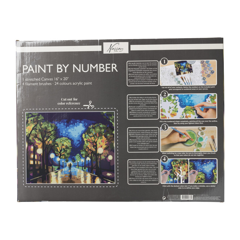 Schilderen op nummer - nacht - 40x50 cm 