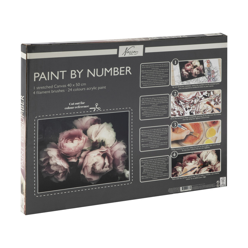 Schilderen op nummer - bloemenprint - 40x50 cm 