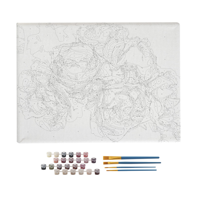 Schilderen op nummer - bloemenprint - 40x50 cm 