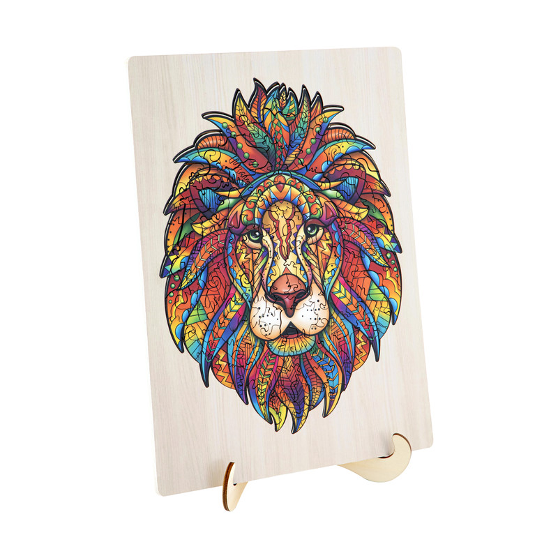 Houten puzzel leeuw - 130 stukjes - 30x25 cm