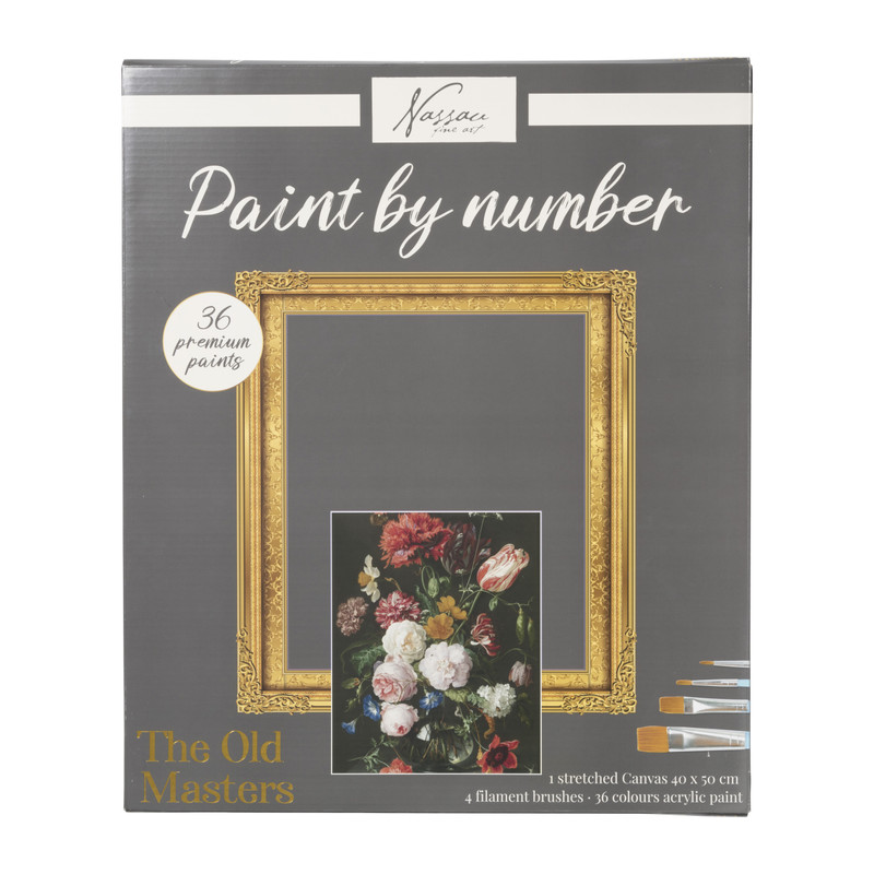 Schilderen op nummer - bloemen meester - 40x50 cm