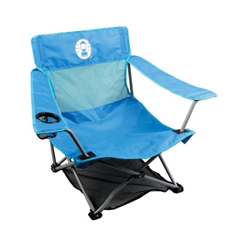 Aannames, aannames. Raad eens Verstenen noot Coleman campingstoel low quad chair beach - blauw | Xenos