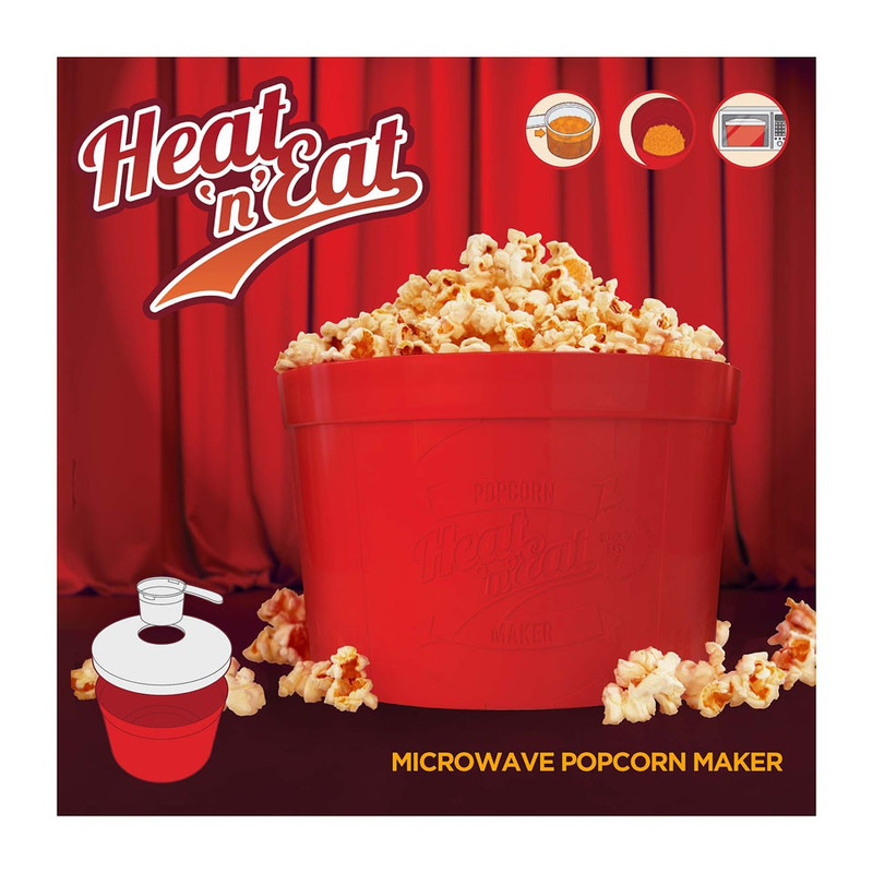 overstroming Laboratorium puzzel Mustard Fun cooking popcornmaker heat 'n' eat - rood | Xenos