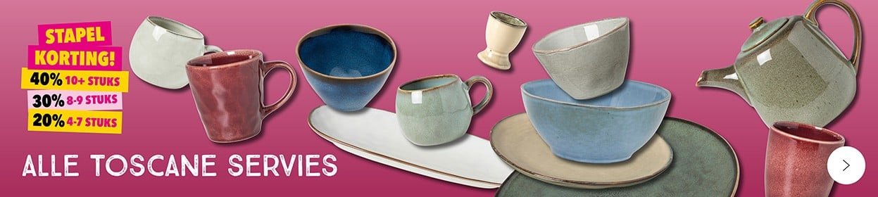Toscane servies stapelkorting