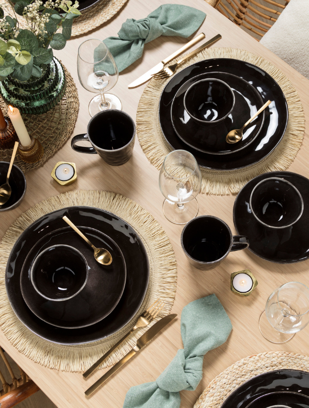 Zwart Toscane servies