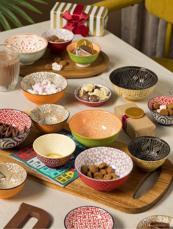 Sinterklaas tafel met schaaltjes